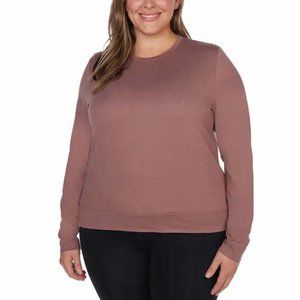 NWoT Lukka Lux Women's Long Sleeve Crew Neck T-Shirt Purple Size L $40 EE067